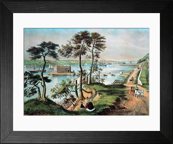 Framed Print : Staten Island and the Narrows, 20th Century Framed Print : Staten Island and the Narrows, 20th Century