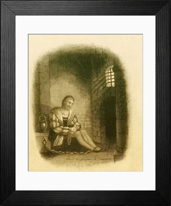Framed Print : Columbus in Prison, 1500 Framed Print : Columbus in Prison, 1500