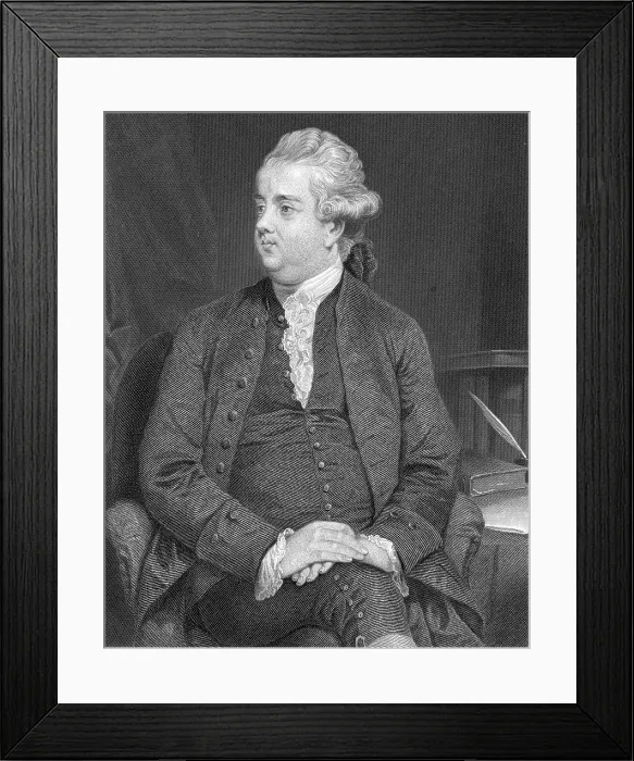 Framed Print : Edward Gibbon, English Historian Framed Print : Edward Gibbon, English Historian