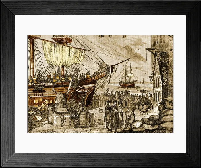 Framed Print : Boston Tea Party, 1773 Framed Print : Boston Tea Party, 1773