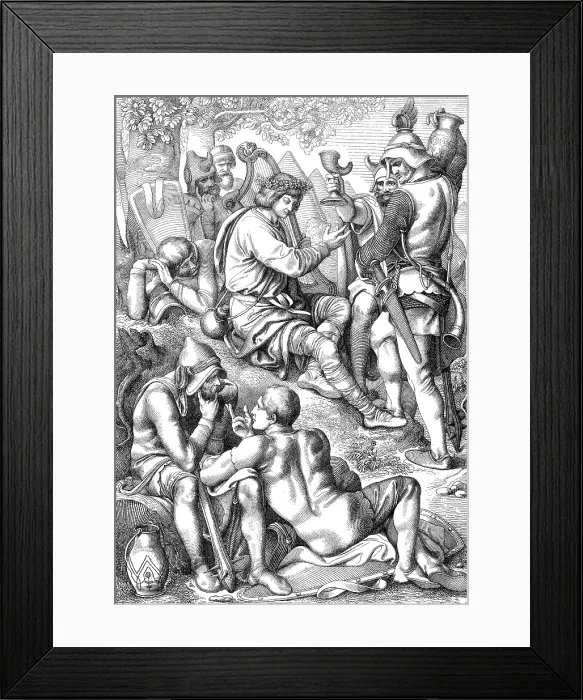 Framed Print : Alfred the Great, Spying Bard Legend Framed Print : Alfred the Great, Spying Bard Legend