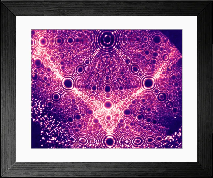 Framed Print : X-Ray Diffraction of Platinum