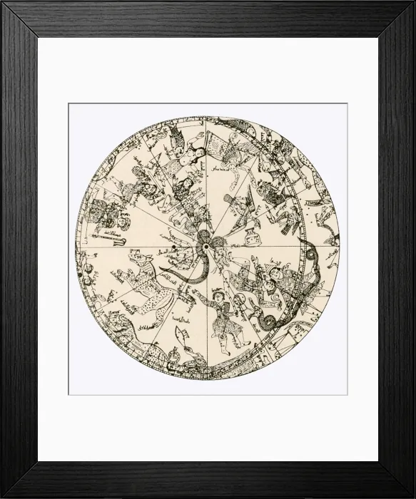 Framed Print : Northern Hemisphere, Celestial Globe Framed Print : Northern Hemisphere, Celestial Globe