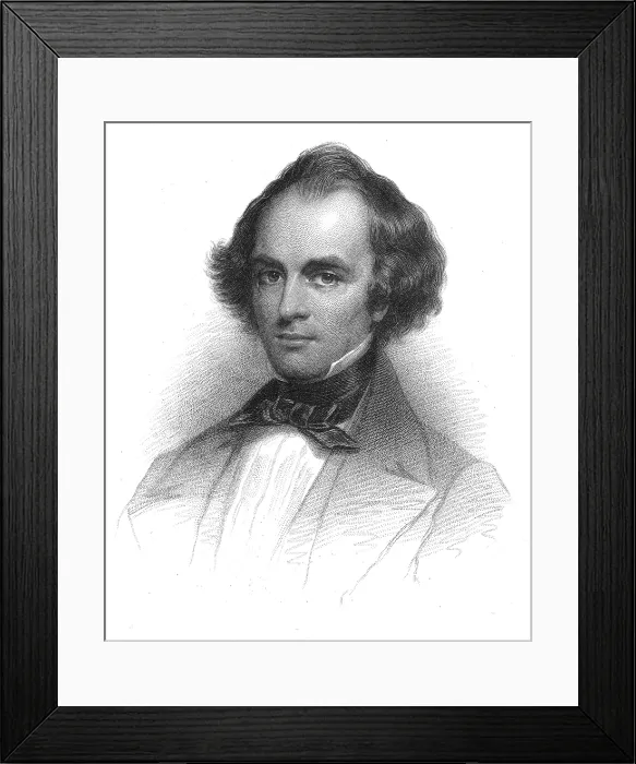 Framed Print : Nathaniel Hawthorne, American Author