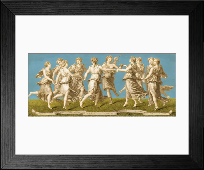 Framed Print : Dance of Apollo with the Nine Muses Framed Print : Dance of Apollo with the Nine Muses