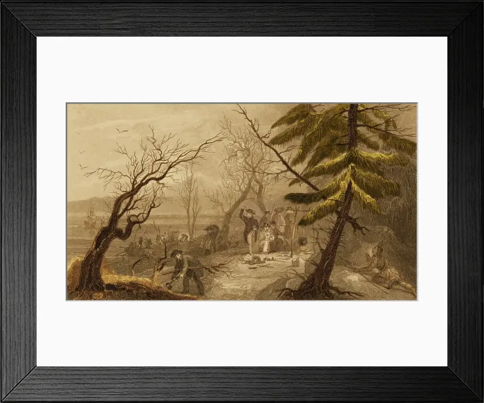 Framed Print : Landing of the Pilgrims On Plymouth Rock, 1620 Framed Print : Landing of the Pilgrims On Plymouth Rock, 1620