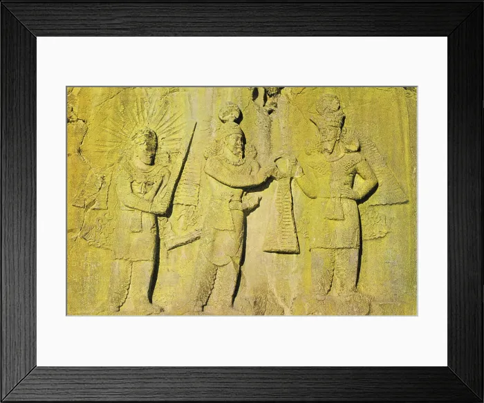 Framed Print : Ohrmazd, King Ardeshir II and Mithras