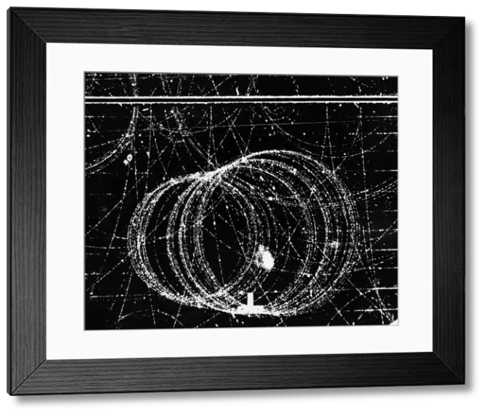 Framed Print : Cloud Chamber Event, Electron and Positron Framed Print : Cloud Chamber Event, Electron and Positron