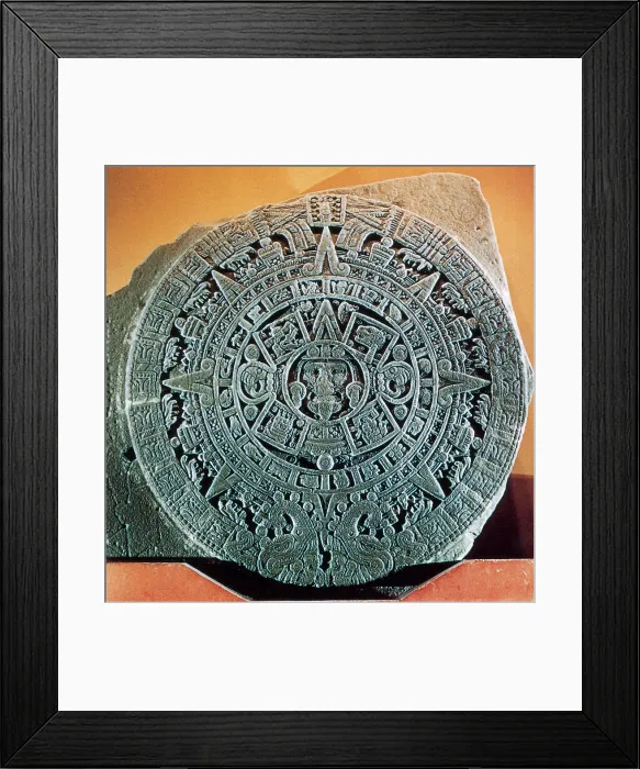 Framed Print : Aztec Calendar Stone Framed Print : Aztec Calendar Stone
