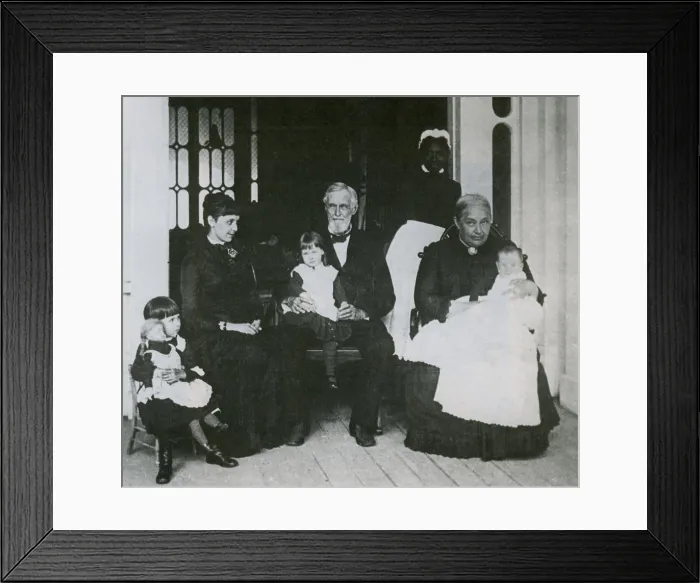 Framed Print : Jefferson Davis with Family, 1885 Framed Print : Jefferson Davis with Family, 1885