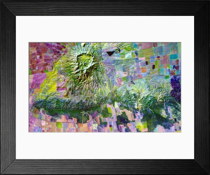 Framed Print : Volcanic Soils, Argentina, Satellite Image