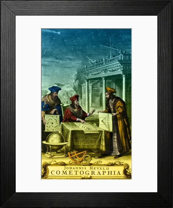 Framed Print : Cometographia, Title Page, 1668