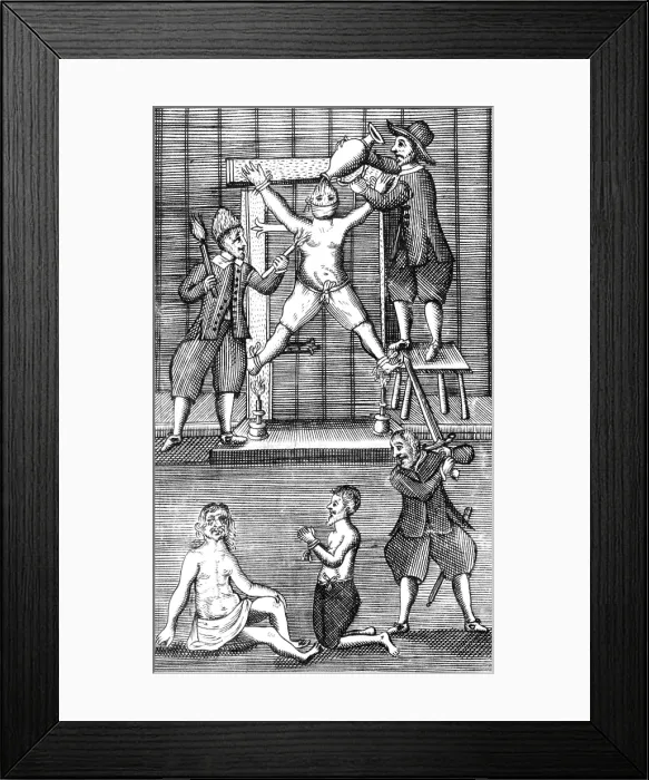 Framed Print : Amboyna Massacre, Water Torture, 1623 Framed Print : Amboyna Massacre, Water Torture, 1623