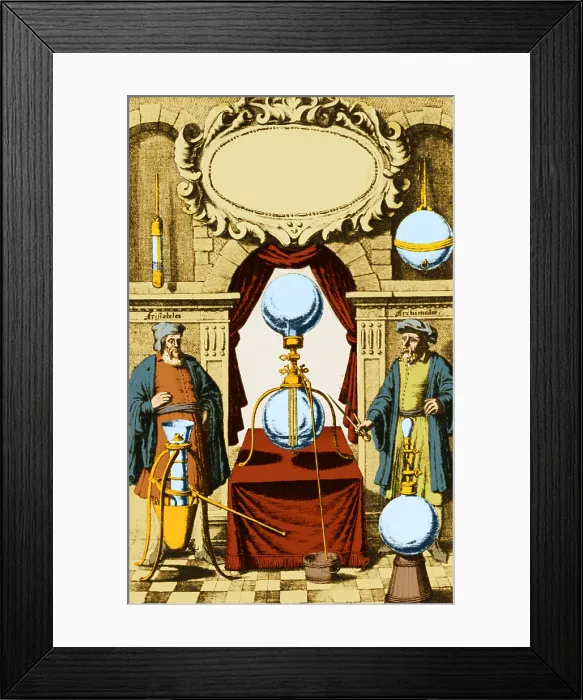 Framed Print : Otto von Guericke, Vacuum Pump