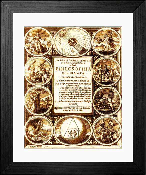 Framed Print : Frontispiece of Alchemical Treatise Framed Print : Frontispiece of Alchemical Treatise