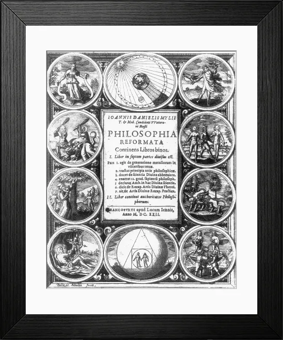 Framed Print : Frontispiece of Alchemical Treatise Framed Print : Frontispiece of Alchemical Treatise