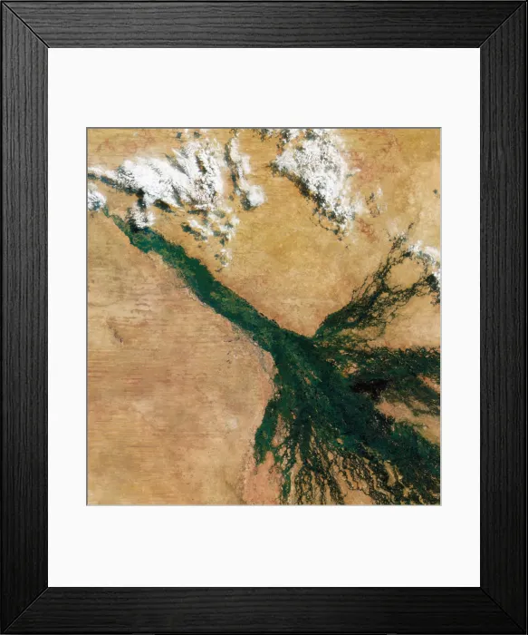 Framed Print : Okavango Delta, Satellite Image Framed Print : Okavango Delta, Satellite Image