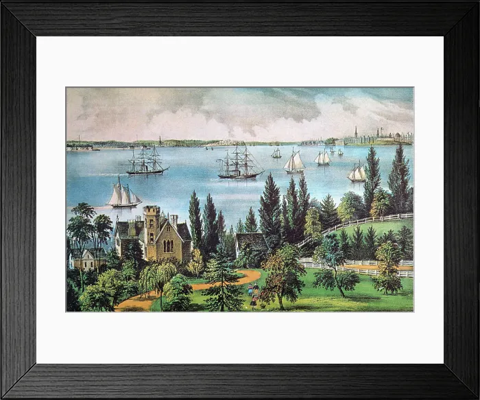 Framed Print : New York Bay, 1872 Framed Print : New York Bay, 1872