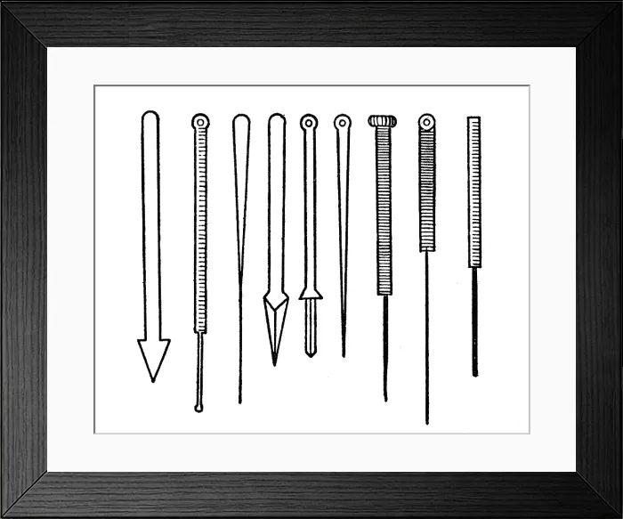 Framed Print : Chinese Acupuncture, Nine Needles
