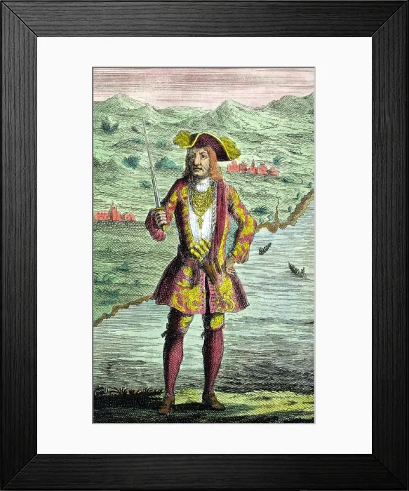 Framed Print : Bartholomew Roberts, Welsh Pirate