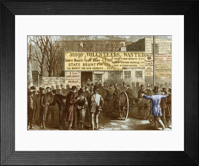 Framed Print : Recruitment Station New York City, 1861 Framed Print : Recruitment Station New York City, 1861