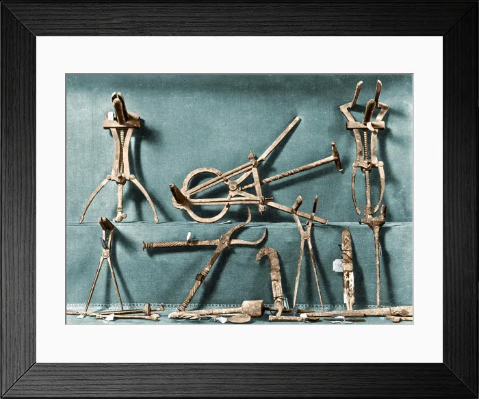 Framed Print : Pompeii, Roman Surgical Instruments, 1st Century Framed Print : Pompeii, Roman Surgical Instruments, 1st Century