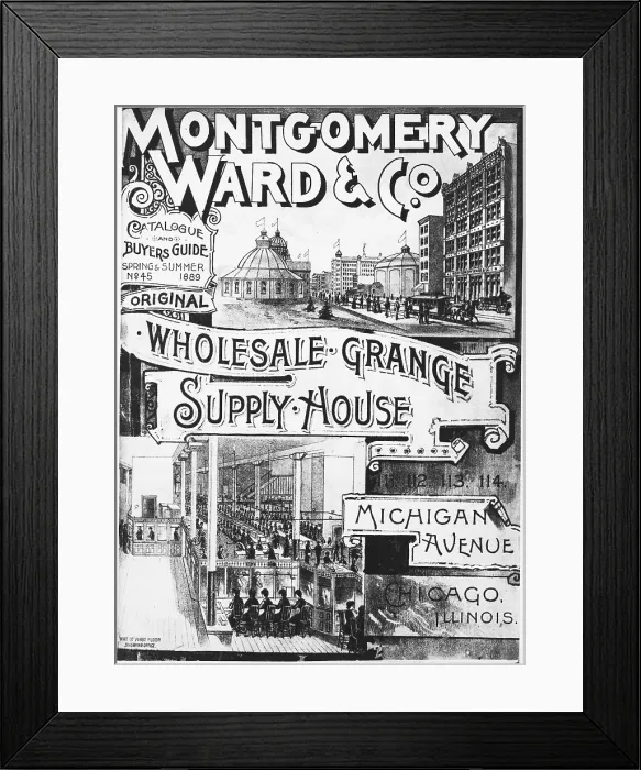 Framed Print : Montgomery Ward Catalogue, 1889