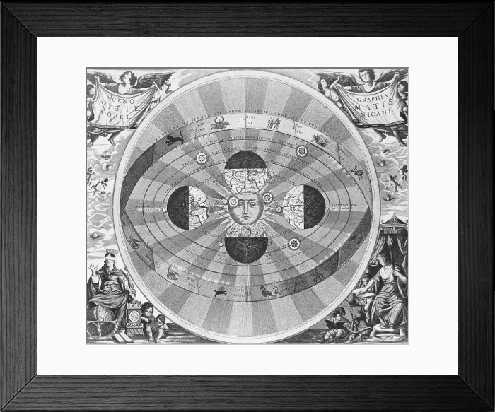 Framed Print : Nicolaus Copernicus World System, 17th Century Framed Print : Nicolaus Copernicus World System, 17th Century