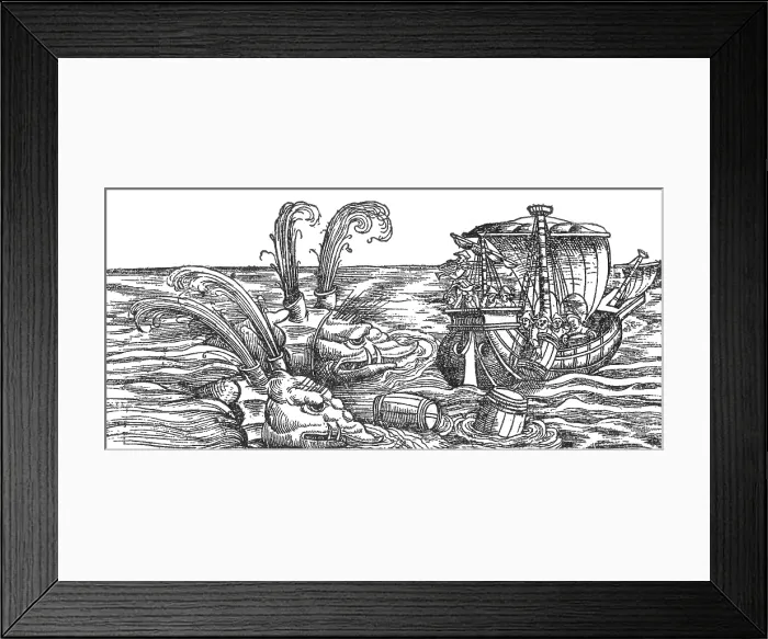 Framed Print : Gessner, Sea Monsters or Whales, 16th Century Framed Print : Gessner, Sea Monsters or Whales, 16th Century