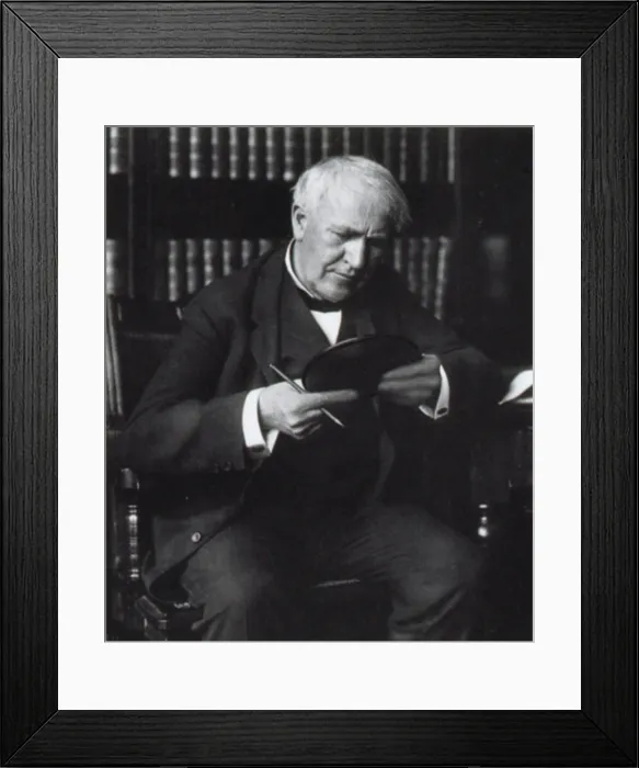 Framed Print : Thomas Edison, American Inventor