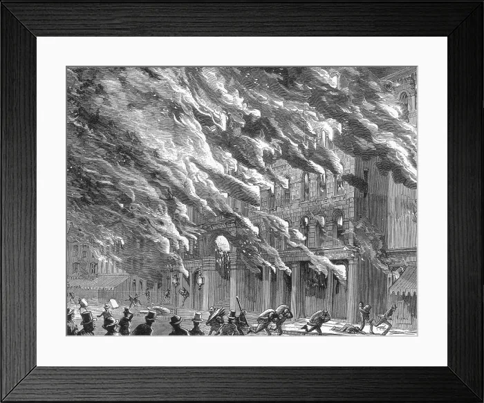 Framed Print : The Great Chicago Fire, 1871 Framed Print : The Great Chicago Fire, 1871