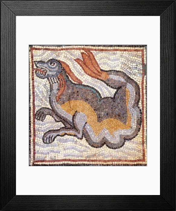 Framed Print : Amphibian Monster, Byzantine Mosaic, 6th Century Framed Print : Amphibian Monster, Byzantine Mosaic, 6th Century