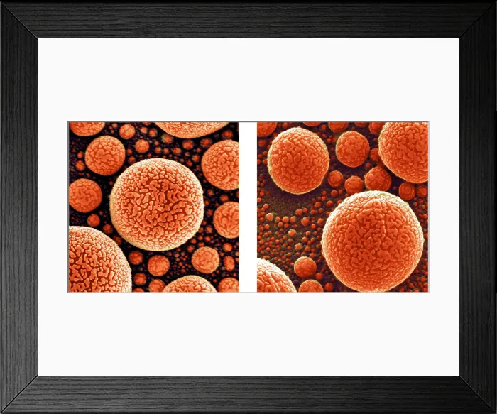 Framed Print : Gold Atoms, SEM vs. SHIM Framed Print : Gold Atoms, SEM vs. SHIM