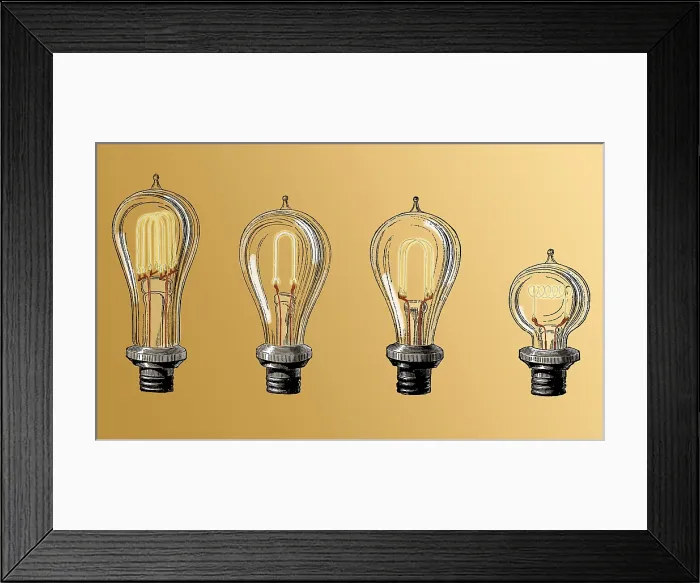 Framed Print : Carbon Filament Light Bulbs, 19th Century Framed Print : Carbon Filament Light Bulbs, 19th Century
