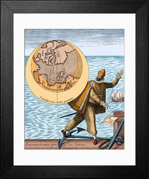 Framed Print : Christopher Columbus, Italian Explorer