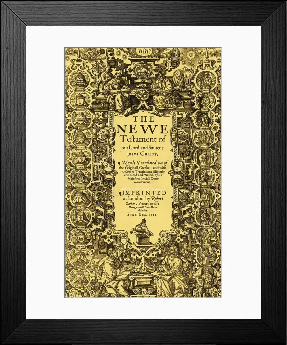 Framed Print : New Testament, King James Bible