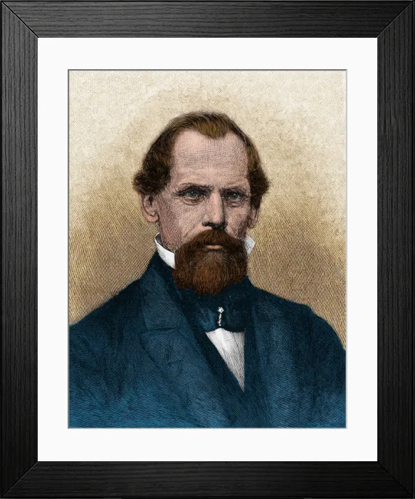 Framed Print : John A. Roebling, German-American Civil Engineer Framed Print : John A. Roebling, German-American Civil Engineer