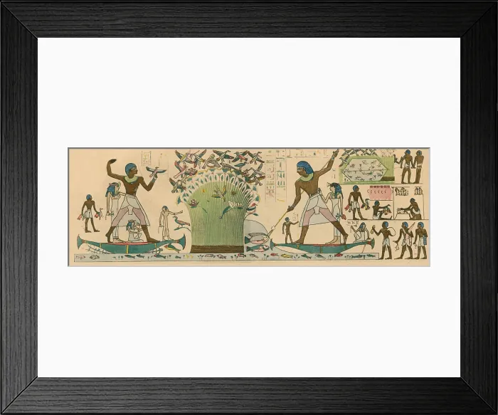 Framed Print : Ancient Egypt, Bird Hunting Framed Print : Ancient Egypt, Bird Hunting