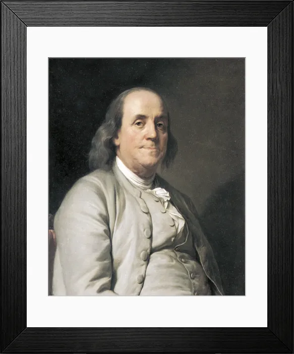 Framed Print : Benjamin Franklin, American Polymath Framed Print : Benjamin Franklin, American Polymath