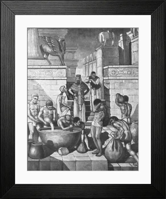 Framed Print : The Art of Brewing, Babylon Framed Print : The Art of Brewing, Babylon