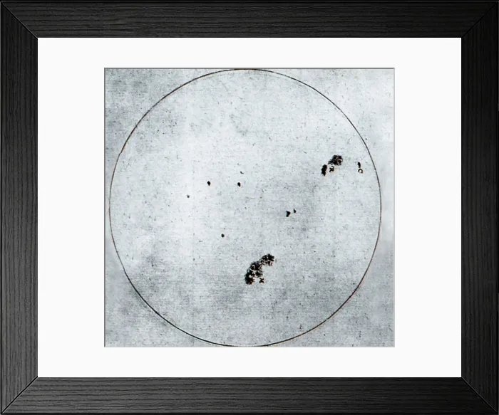 Framed Print : Galileo Sunspot Illustration Framed Print : Galileo Sunspot Illustration
