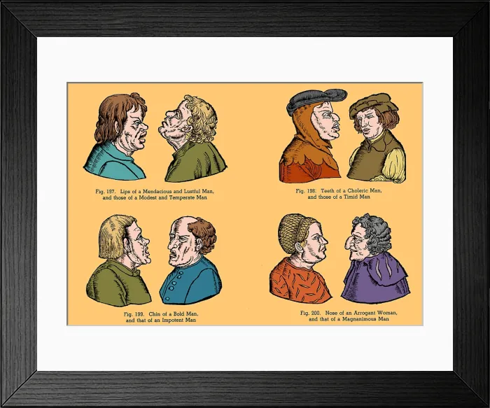 Framed Print : Physiognomy, Pseudoscience Framed Print : Physiognomy, Pseudoscience