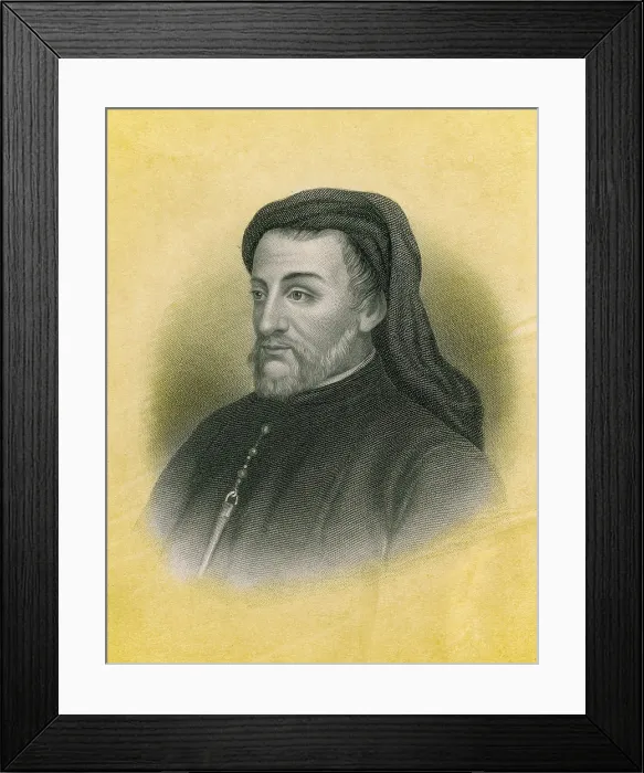 Framed Print : Geoffrey Chaucer, English Poet Framed Print : Geoffrey Chaucer, English Poet