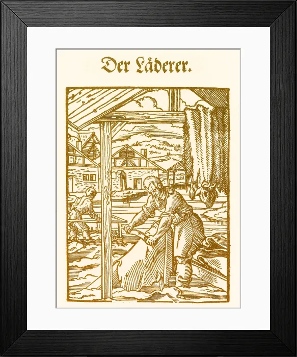 Framed Print : Tanner, Medieval Tradesman Framed Print : Tanner, Medieval Tradesman