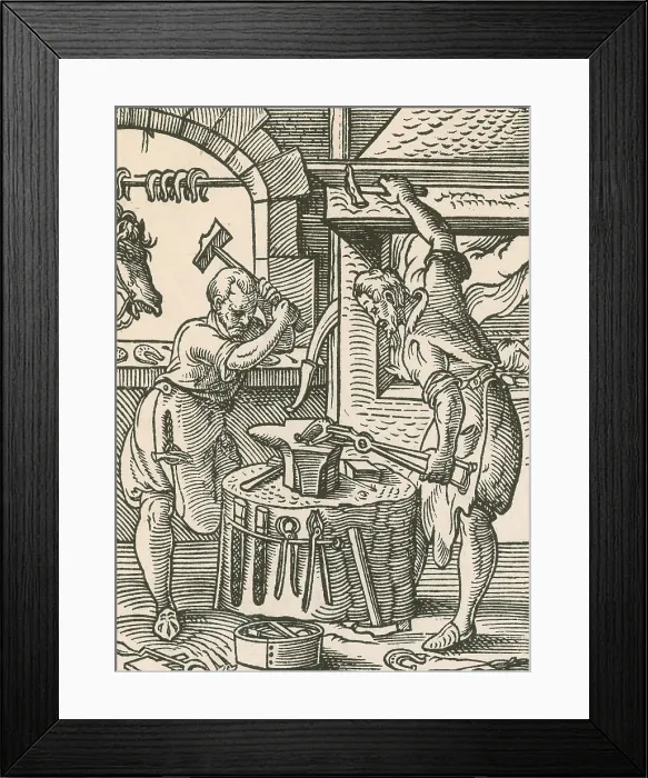 Framed Print : The Smith, Medieval Tradesman Framed Print : The Smith, Medieval Tradesman