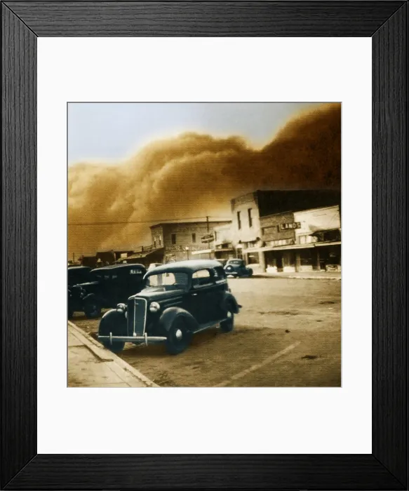 Framed Print : Dust Bowl of the 1930's, Elkhart, Kansas Framed Print : Dust Bowl of the 1930's, Elkhart, Kansas
