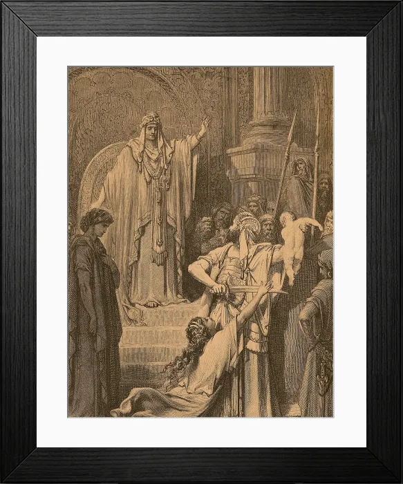 Framed Print : Judgment of Solomon Framed Print : Judgment of Solomon