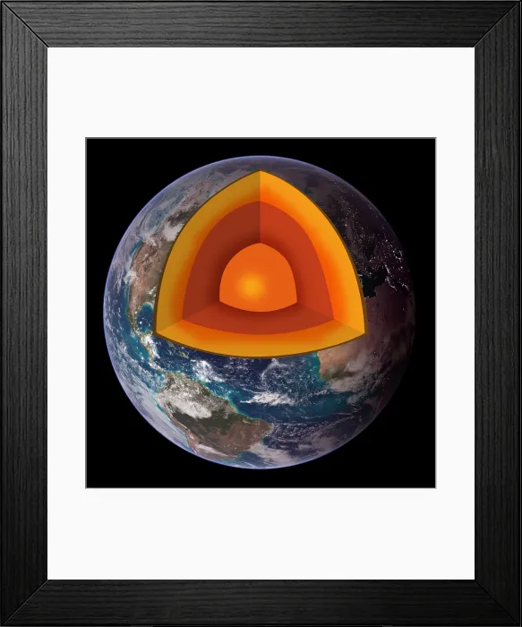 Framed Print : Cross-Section of Earth Framed Print : Cross-Section of Earth