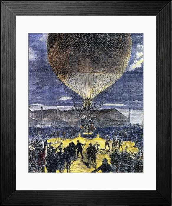 Framed Print : Franco-Prussian War, Hydrogen Balloon Framed Print : Franco-Prussian War, Hydrogen Balloon