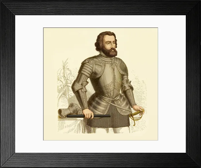 Framed Print : Hernan Cortes, Spanish Conquistador Framed Print : Hernan Cortes, Spanish Conquistador